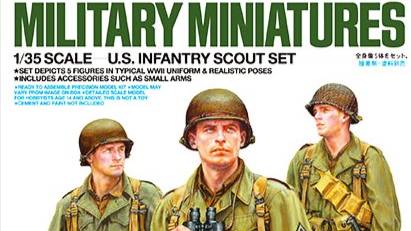 Распаковка Tamiya 1 35 35379 U.S. Infantry Scout Set