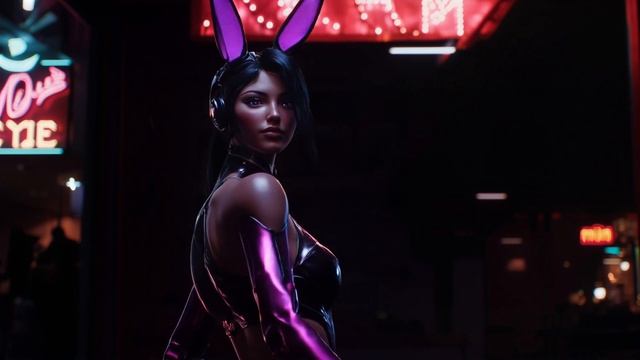 Fantasy Bunny Girls - Retro Wave - AI Art
