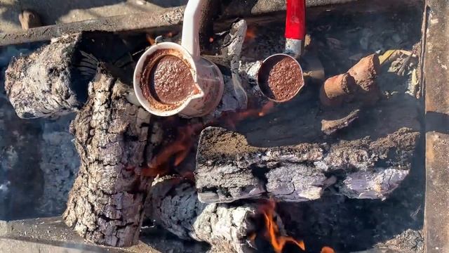 MANGAL KÖMÜRÜNDE TÜRK KAHVESİ💜 | turkısh coffee |