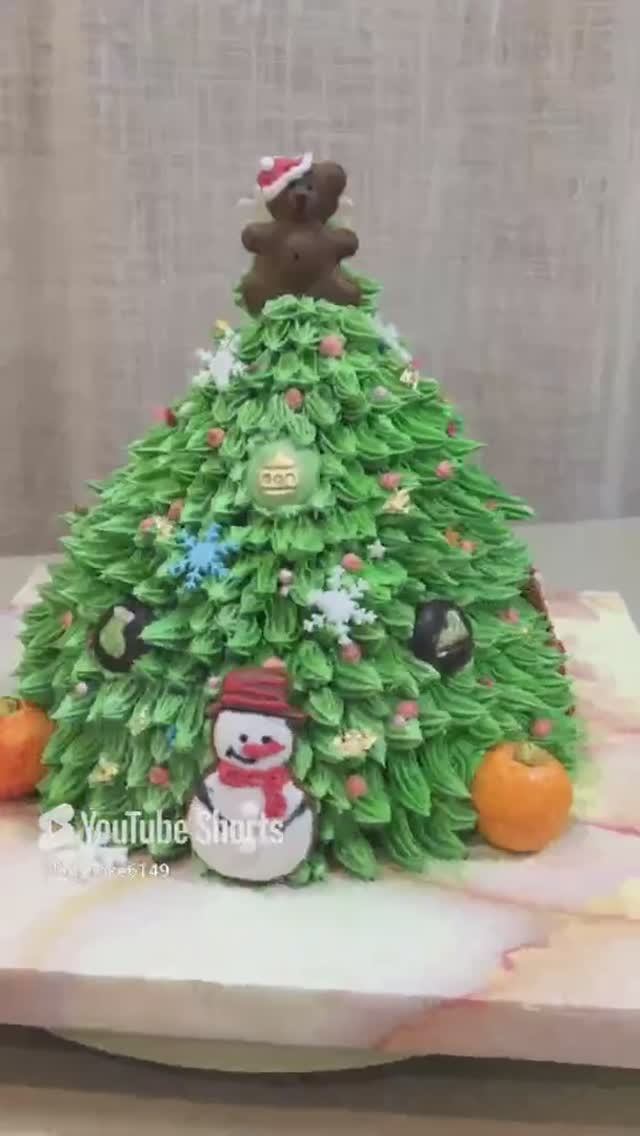 Торт новогодняя елка#Christmas Tree Cake #sorts #3d