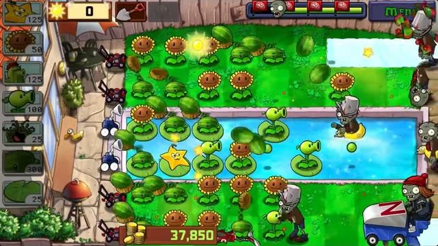 ПРО прохождение ПвЗ зомби против растений😲 4 ВОЛНЫ✊🏻