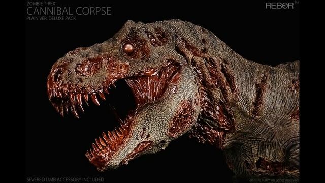 A LOOK AT: Zombie Tyrannosaurus Rex Cannibal Corpse (Plain Ver.) 1/35 Scale By Rebor REVEAL