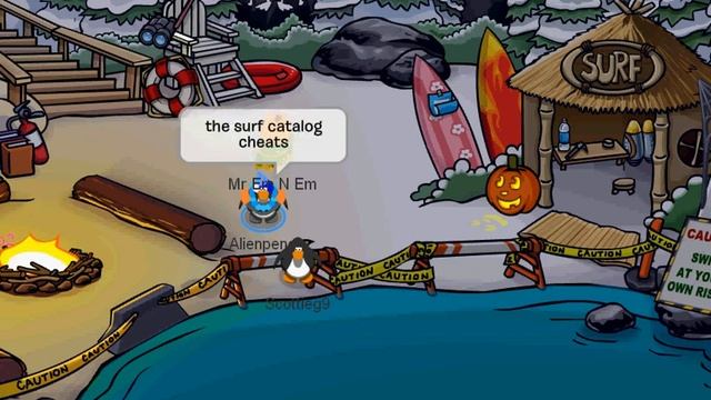 Club Penguin-Surf Catalog Cheat