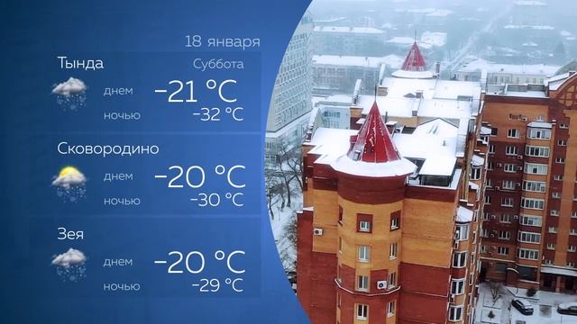 Прогноз погоды на 18.01.2025