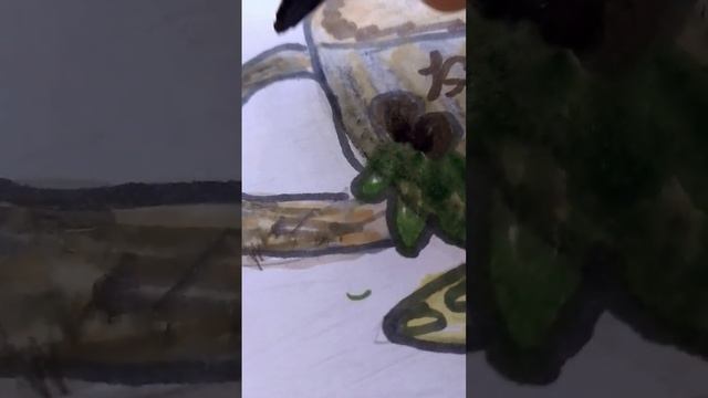 1 час рисую чашку кофе
