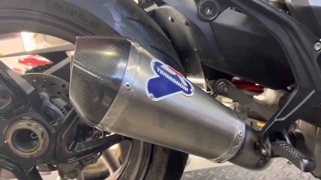 2021 MV Agusta Brutale 800 rosso Termignoni exhaust  sound check (with db killer)