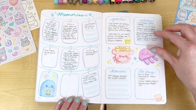 2024 bullet journal flip through 🐰 kawaii themes