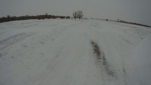 Зимник (зимняя дорога.) в степи.(идёт на трасу посёлка Берёзовка.Рубцовского района.)😊