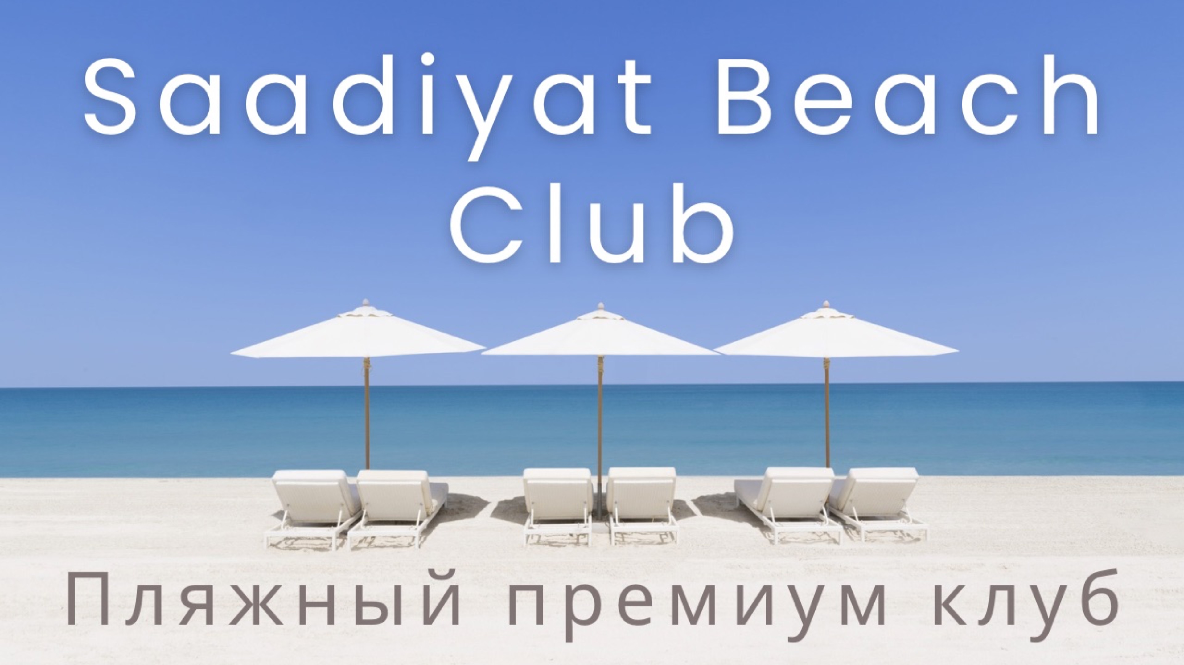 🇦🇪 Saadiyat Beach Club. Пляжный клуб премиум класса на о. Саадият. Лучший общественный пляж в ОАЭ