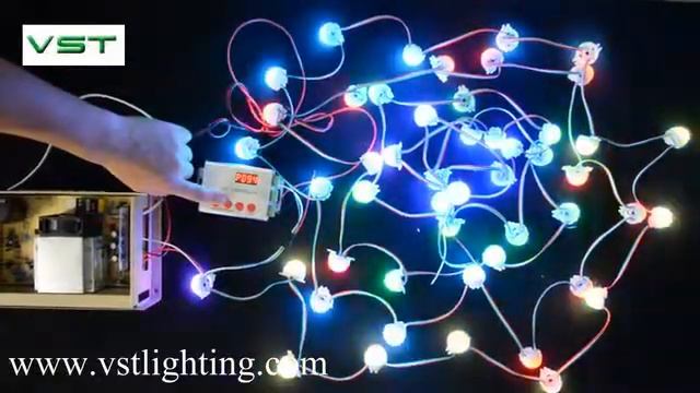 RGB Full Color LED Pixel String Controlled by IC WS2811 specs F20 F30 F45 F50 F100