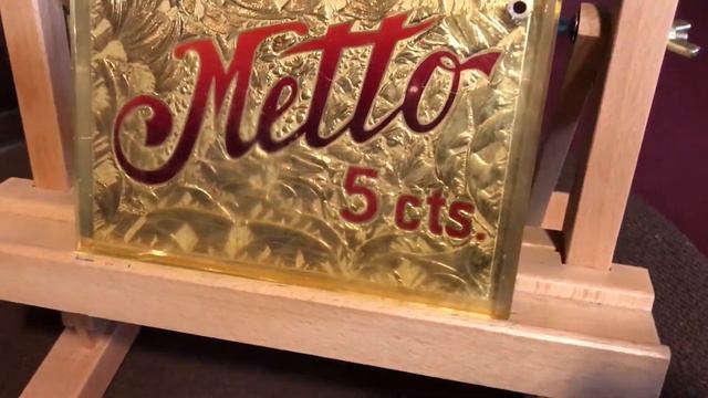 Early 1900's METTO 5 Cent Cigarettes Reverse Glass Sign SOLD