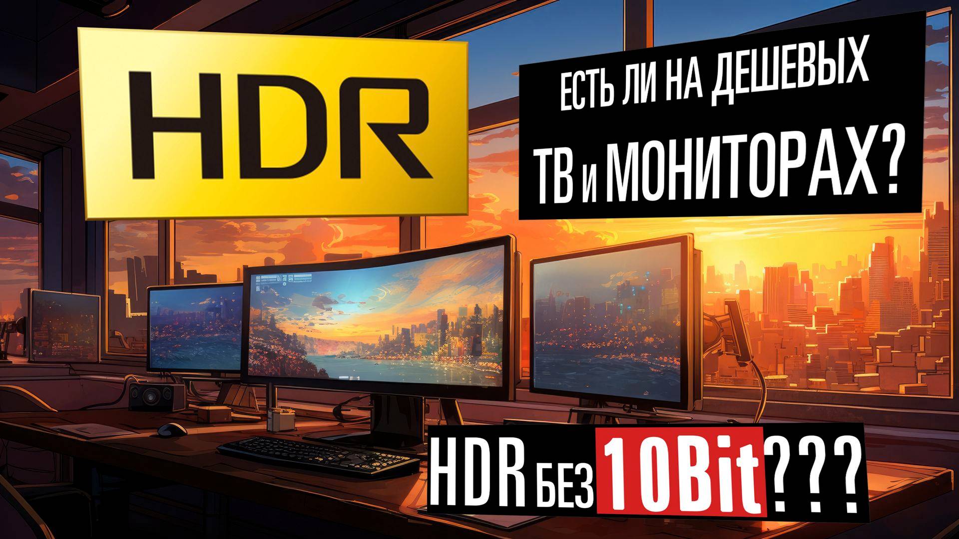 HDR10 на бюджетных мониторах и ТВ? Ага, конечно... Рассуждения на практике.