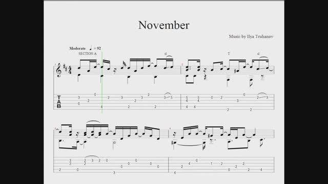 Илья Труханов "November" - табулатура