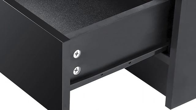 Modern RGB LED Night Table With 2 Drawers Organizer