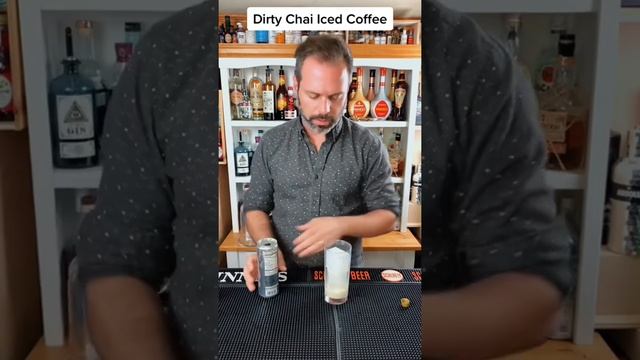 Dirty Chai Iced Coffee ft. Somrus Cream Liqueur! #shorts #cocktail #mixology #coffee #icedcoffee