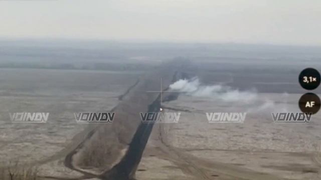 Погоня на FPV за  танком ВСУ