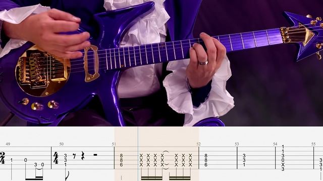 Prince - Purple Rain - урок игры на электрогитаре с табами