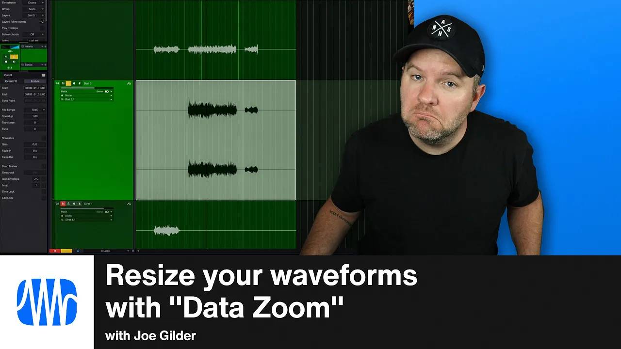 Studio One Pro 7: How to Resize Waveforms with Data Zoom