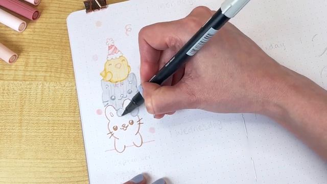 September weeklies 🎂 pink kawaii birthday 🍰 bullet journal plan with me
