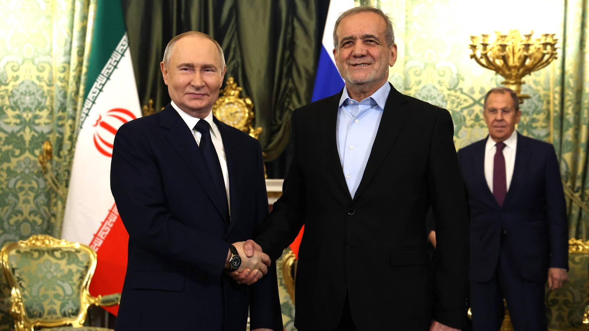 В Кремле проходят переговоры Президента России В.В.Путина с Президентом Ирана Масудом Пезешкианом