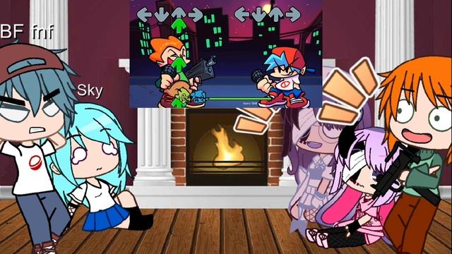 FNF characters+Me x angelica reacts to Pico But Funni | Original? | Credits in description.