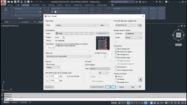 how to scale dimension and print in auto cad