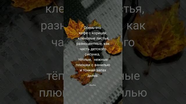 осень-это кофе с корицей, жёлтые листья #длядуши#осень#кофескорицей#жёлтыелистья