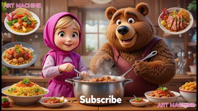 Детский мультфильм _ Готовим с Машей и Медведем: Вкусные Блюда со Всего Мира!
