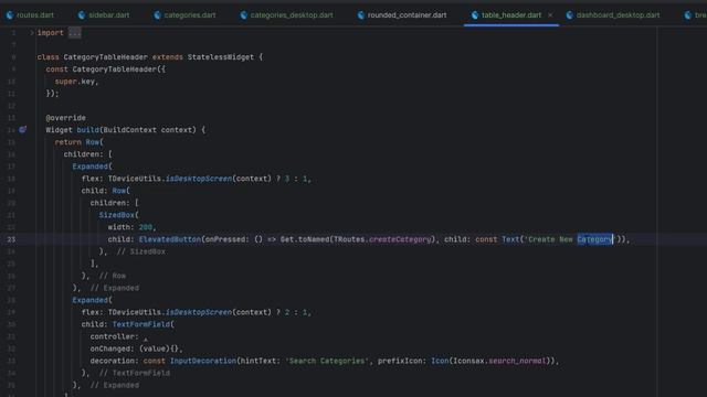 31 - Designing a Responsive Categories UI in Flutter Admin Panel _ Flutter eCommerce App