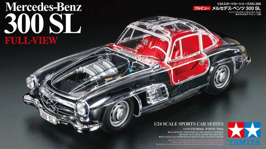 Распаковка Tamiya 1 24 24366 Mercedes-Benz 300 SL Full-View