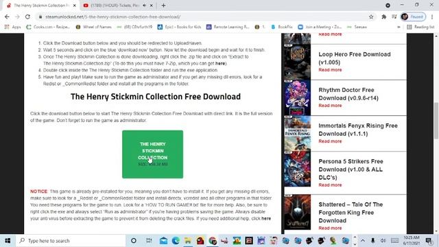 how to get the henry stickmin coll for free