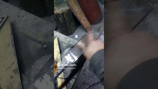 сделал пешню из полотна рубанка