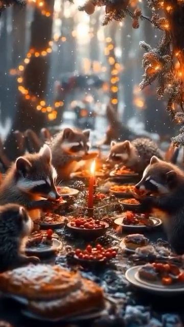 лес отмечает новый год🎄