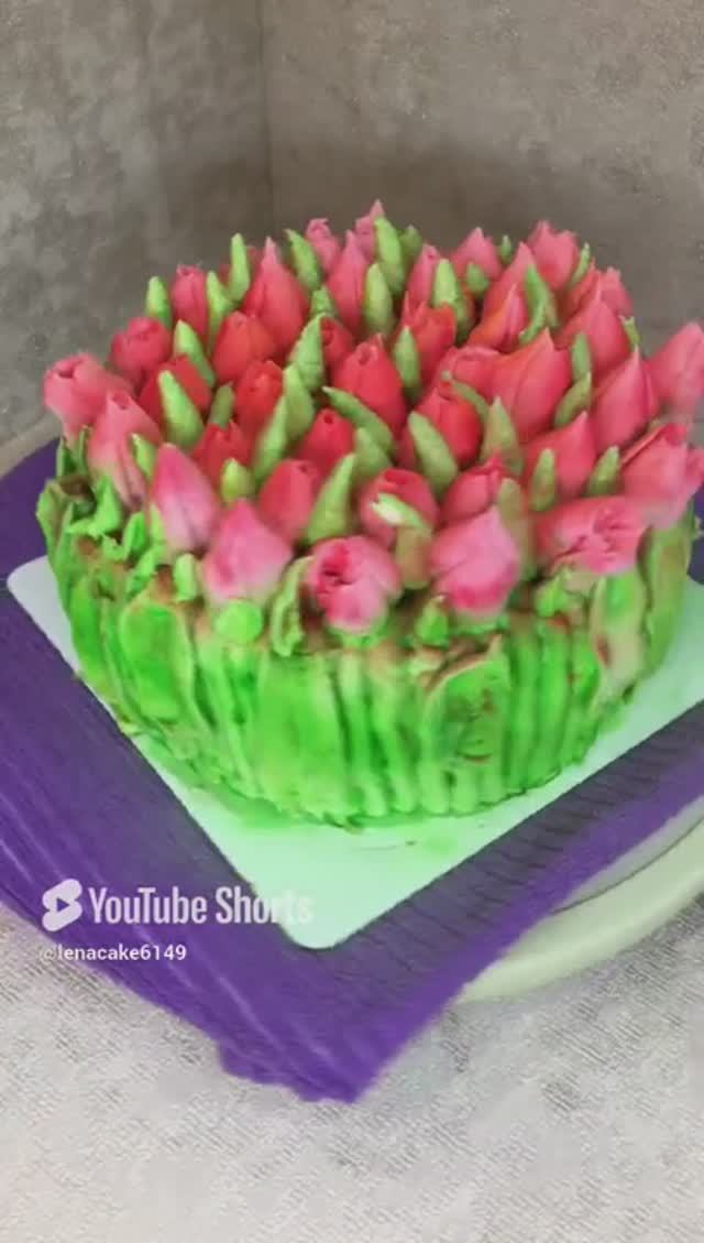 Тортик с зефирным оформлением#Cake with marshmallow decoration# #sorts