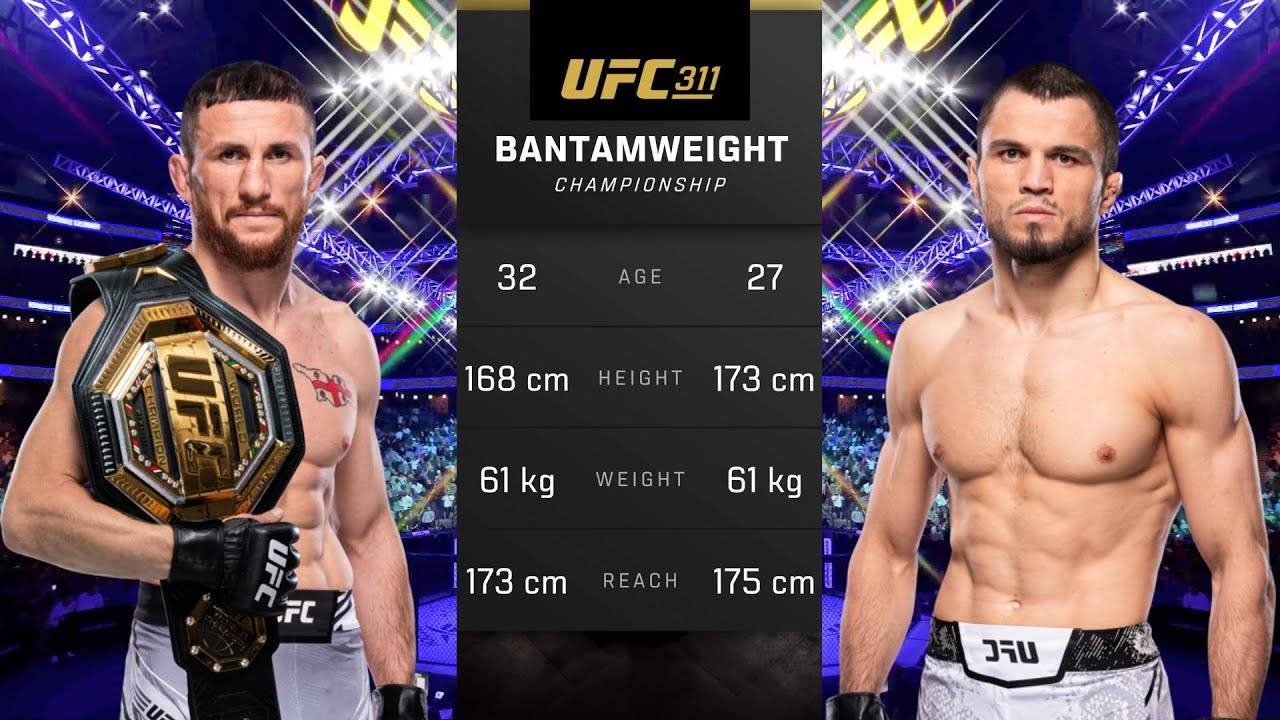 Мераб Двалишвили против Умара Нурмагомедова Полный бой - UFC 311 (UFC 5)