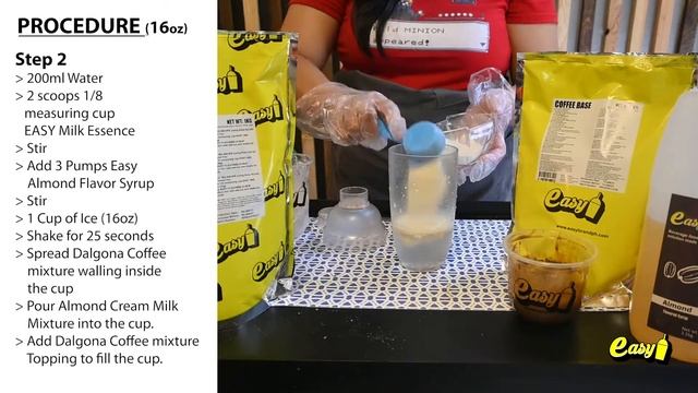 How to make Almond Cream Milk with Dalgona Coffee Walling and Topping