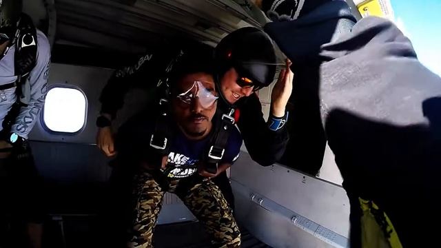 Maxwell Mendes Sky Diving  at Skydive Dubai 2017 with Palm Jumeriah View - Adventure Activities