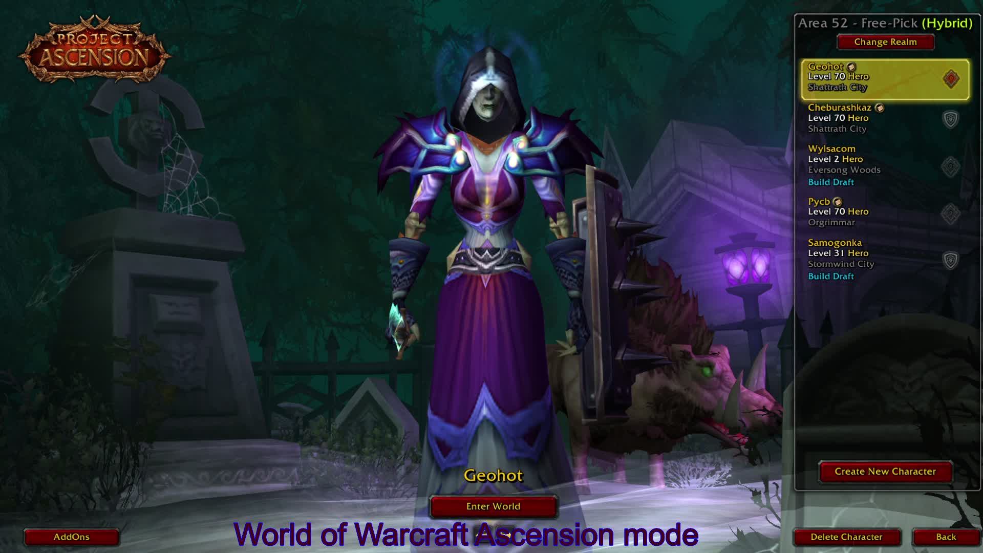 World of Warcraft Ascension mode