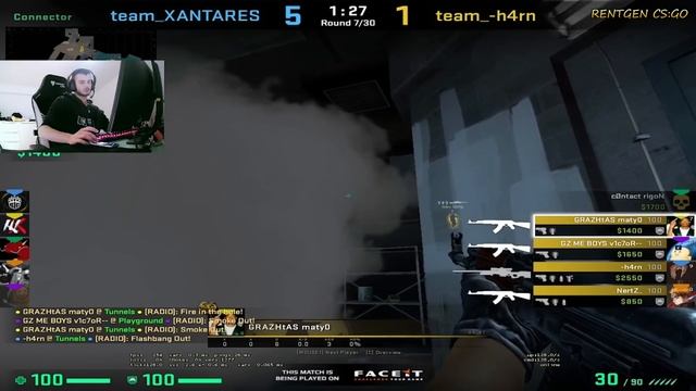 CSGO PROS REACT TO XANTARES INHUMAN PLAYS!