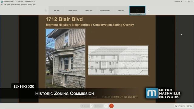 12/16/20 Historic Zoning Commission