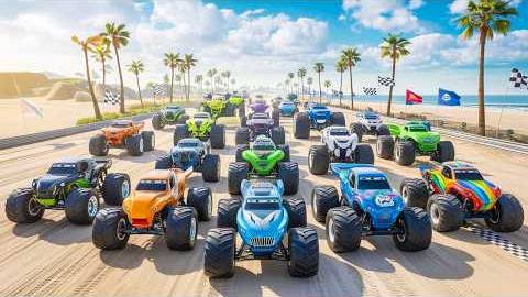 60+ минут 30 Monster Jam: безумные гонки против игры с длинными горками