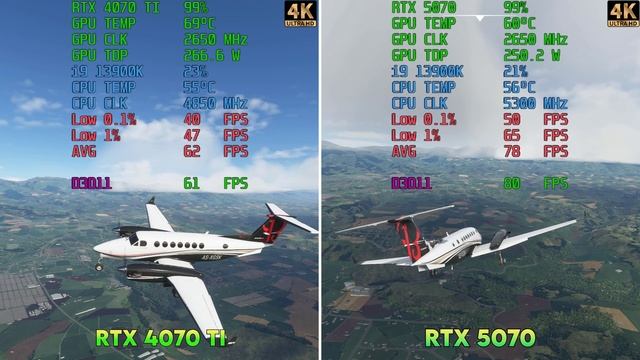 RTX 5070 vs RTX 4070 Ti -- Side by Side Game Test -- No BS