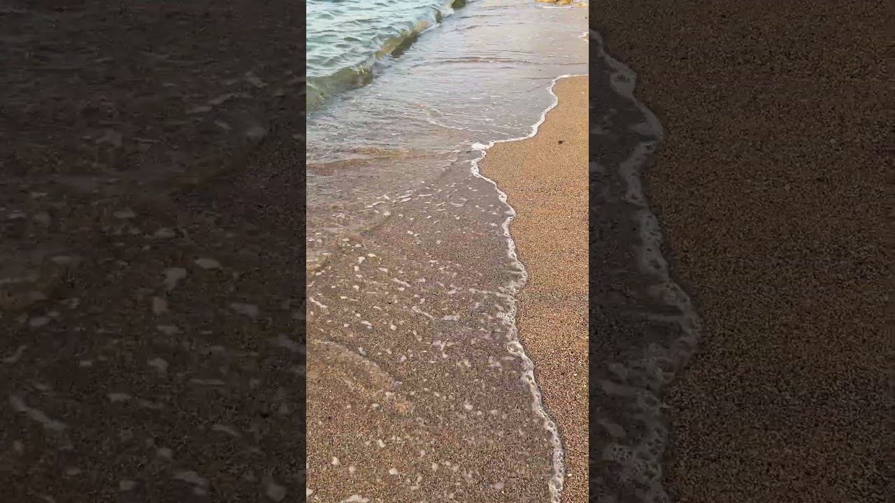 Прозрачные морские волны ласкают песчаный дикий пляж #sea #seawaves #beach #nature #море
