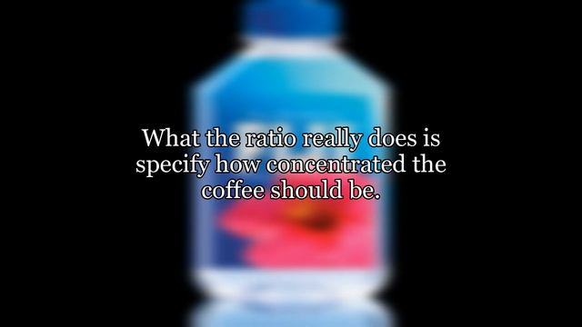 What's the ideal coffee to water ratio for a French press?
