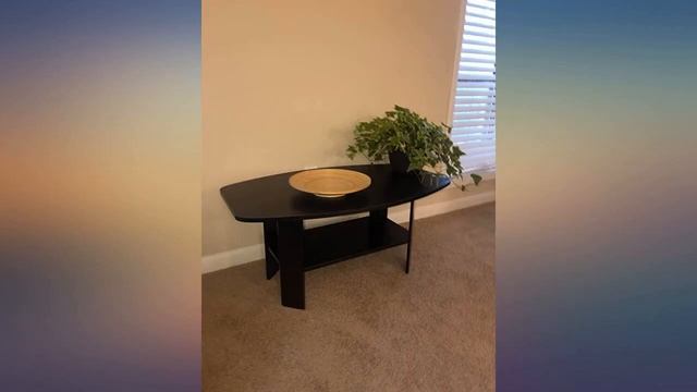 FURINNO Simple Design Coffee Table, French Oak Grey//Black review