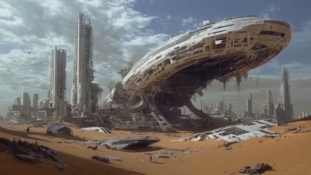 Разрушенная планета AI-ролик