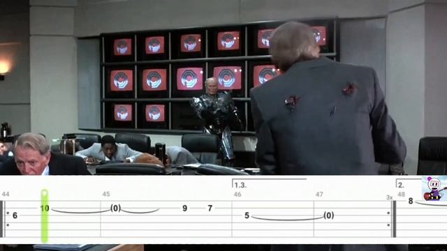 Главная тема из х/ф "Robocop" на электрогитаре | простой вариант