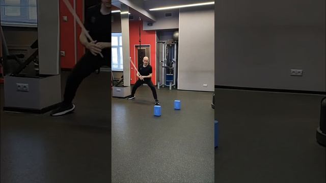 La canne de combat. Arriere,avant 1.5 (упражнение)