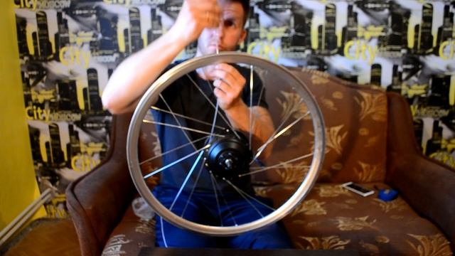 (электро велосипед ч 1) спицовка мотора MXUS XF08