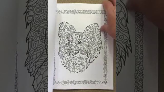 Doodle Dogs Coloring Book for Adults flip through